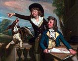 Two Youths and a Dog